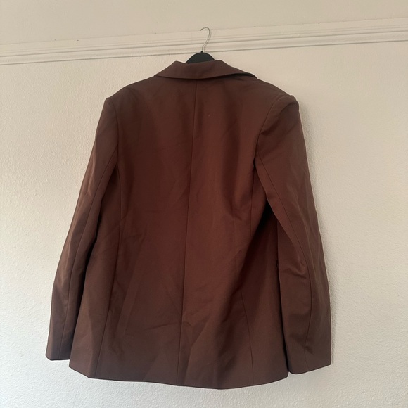 New with tags ASOS DESIGN masculine suit blazer in chocolate brown jacket US 4 - Picture 7 of 7